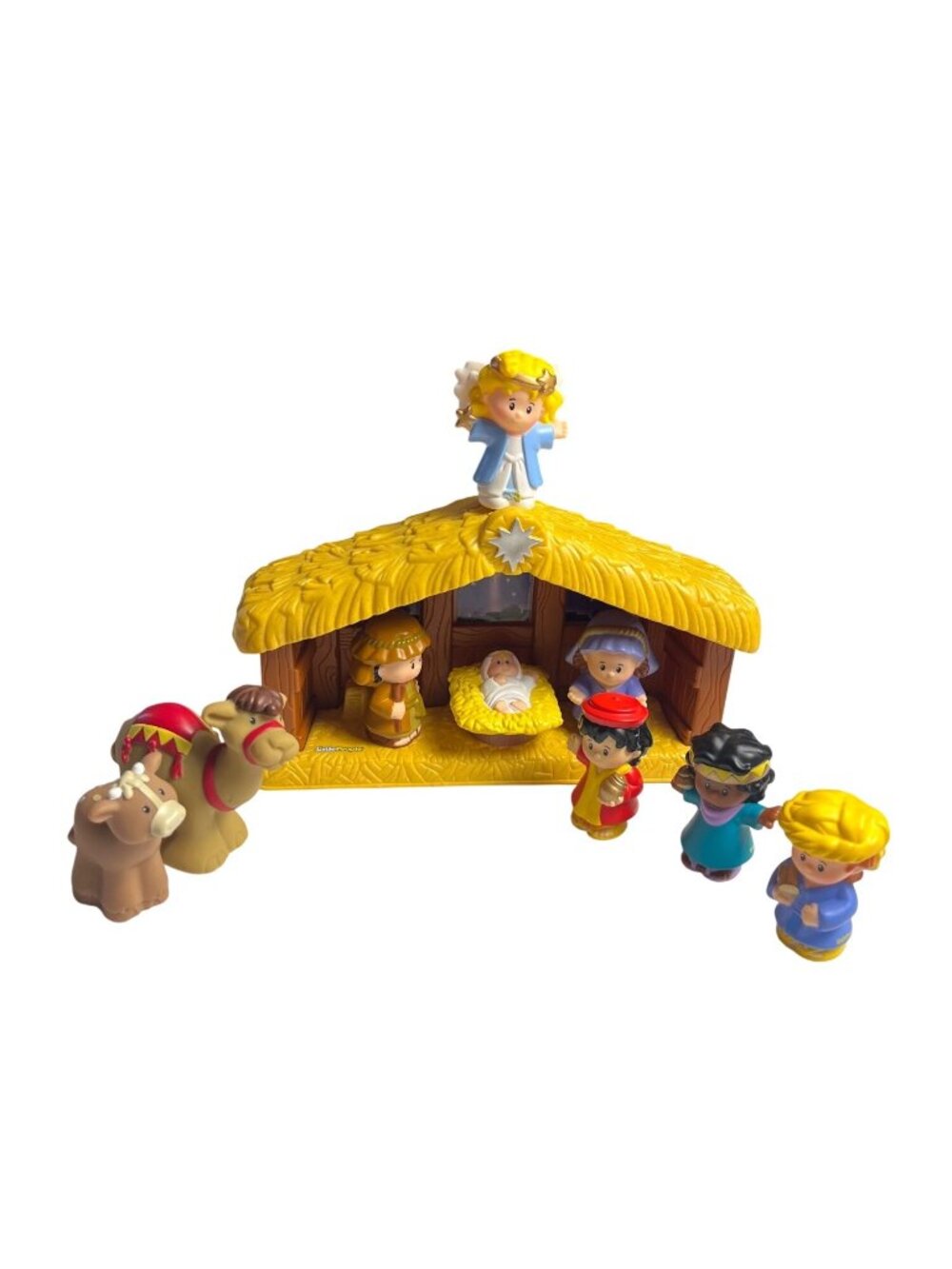 Little People Nativity Set  10 piece Stable, Figures & Animals Mattel 2002